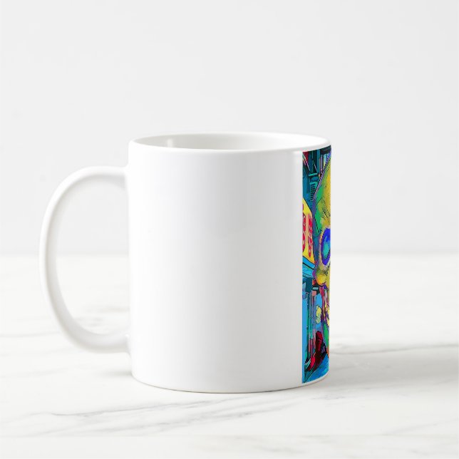 Graffiti Skull City Kaffemugg (Vänster)