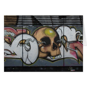 Graffiti Skull Hälsningskort
