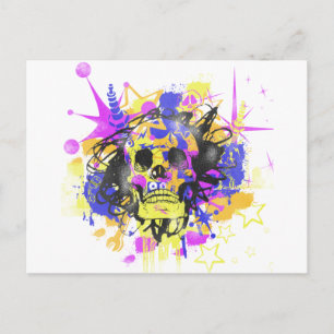 Graffiti Skull Vykort