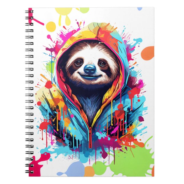 Graffiti Sloth Anteckningsbok (Framsidan)