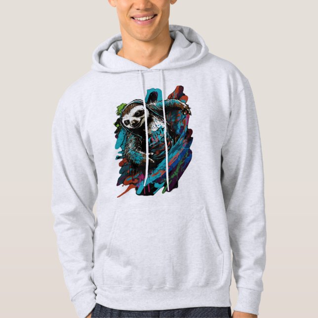 Graffiti Sloth Hoodie (Framsida)