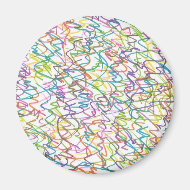 Graffiti Splatter Abstrakt Mönster Magnet (Framsidan)