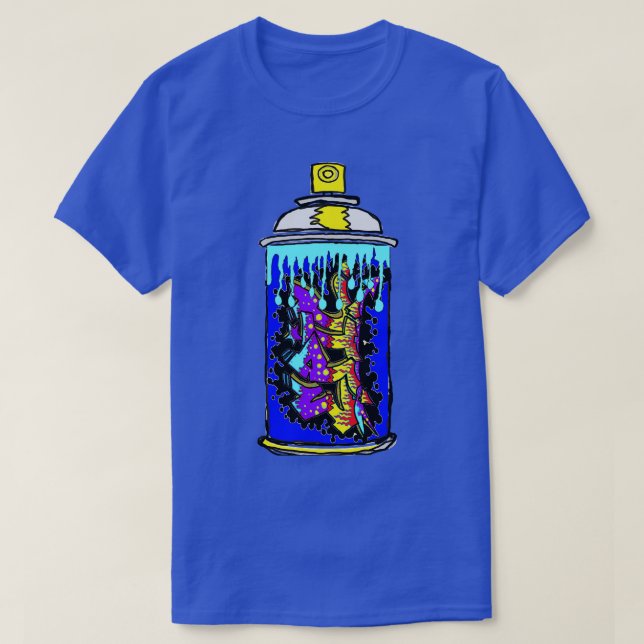 Graffiti Spray Can Art Spray-färg av LowEndGraphi T Shirt (Design framsida)