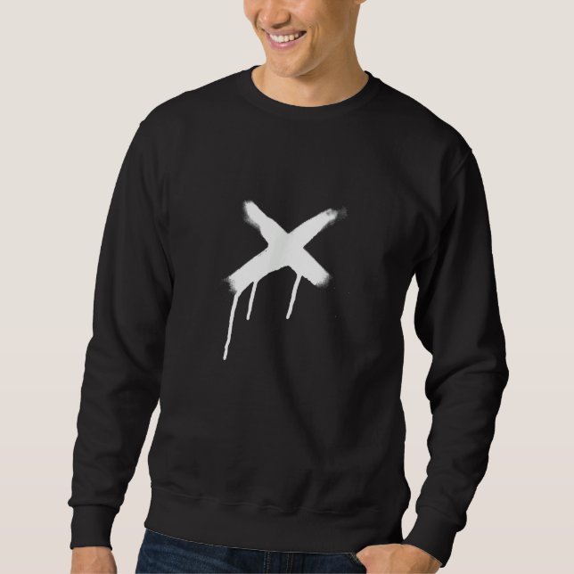 Graffiti Spray Graffiti   x Motif Hoodie Man Lång Ärmad Tröja (Framsida)