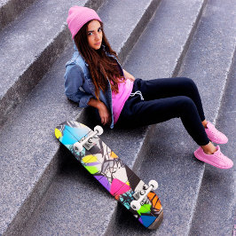 Graffiti Spray-Paematade former Skateboard