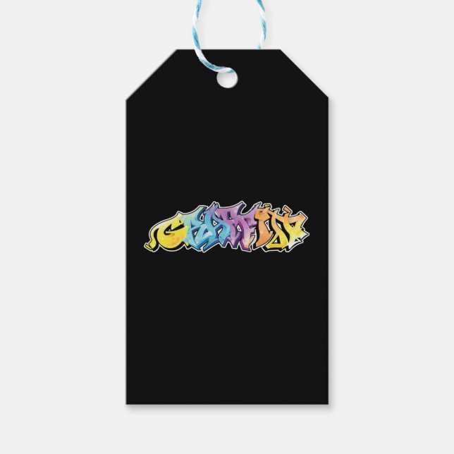 Graffiti Spray Paintings Graffiti is Art Presentetikett (Framsidan)