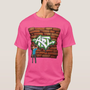 Graffiti sprayfärg dans burk konst 80's baby fest t shirt