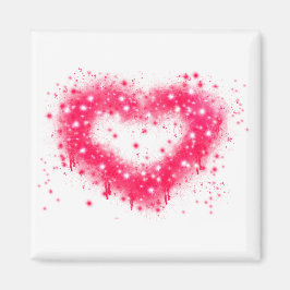 Graffiti sprejar rosa magnet