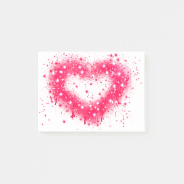 Graffiti sprejar rosa post-it block (Framsida)
