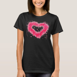 Graffiti sprejar rosa t shirt