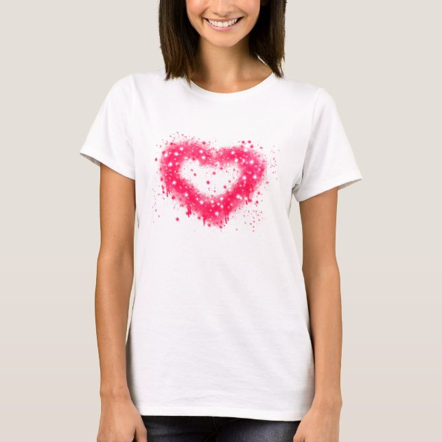 Graffiti sprejar rosa t shirt (Framsida)