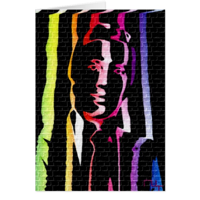 Graffiti springa-outs (kort) hälsningskort (Framsidan)