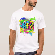 Graffiti Stänk Art T-Shirt - Urban Street Stil