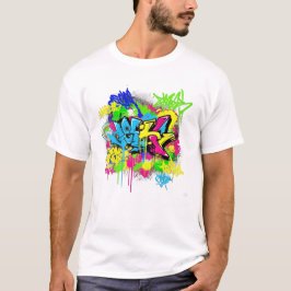 Graffiti Stänk Art T-Shirt - Urban Street Stil