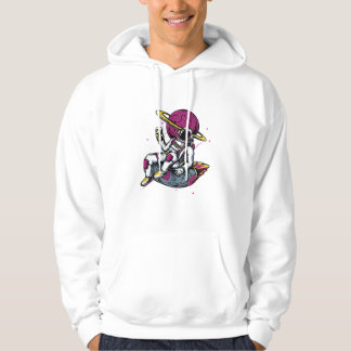 Graffiti stil Astronaut Tecknad Hoodie
