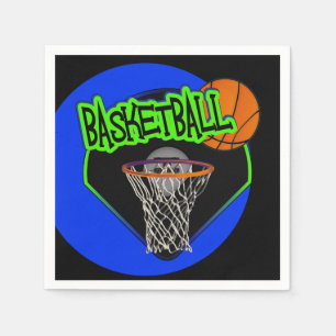 Graffiti Stil Basketball och Ring Pappersservett