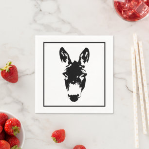 Graffiti Stil Donkey eller Mule Street Art Tecknin Pappersservett