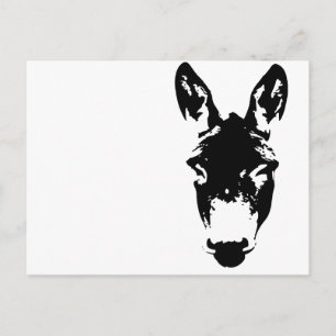 Graffiti Stil Donkey eller Mule Street Art Tecknin Vykort
