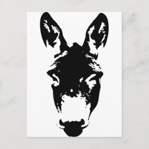 Graffiti Stil Donkey eller Mule Street Art Tecknin Vykort