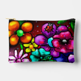 Graffiti Stil Flowers & Ladybug Rosa Lila Red