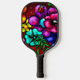 Graffiti Stil Flowers & Ladybug Rosa Lila Red