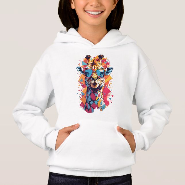 Graffiti Stil Giraff Porträtt-58567 T Shirt (Framsida)