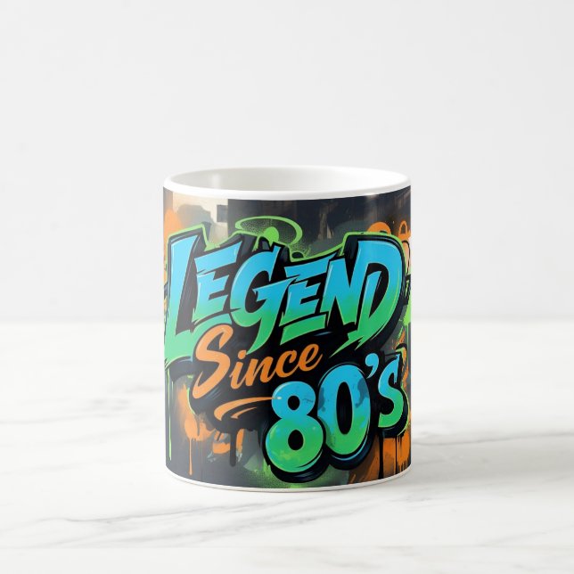 Graffiti-Stil ’Legend sedan 80's’-kaffe Mugg (Center)
