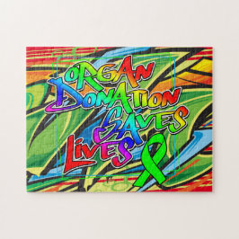 Graffiti Stil Organ Donation Awareness Jigszz Puz Pussel