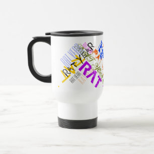 Graffiti stil Råtta Kinesiska årets Zodiac-Resemug Resemugg