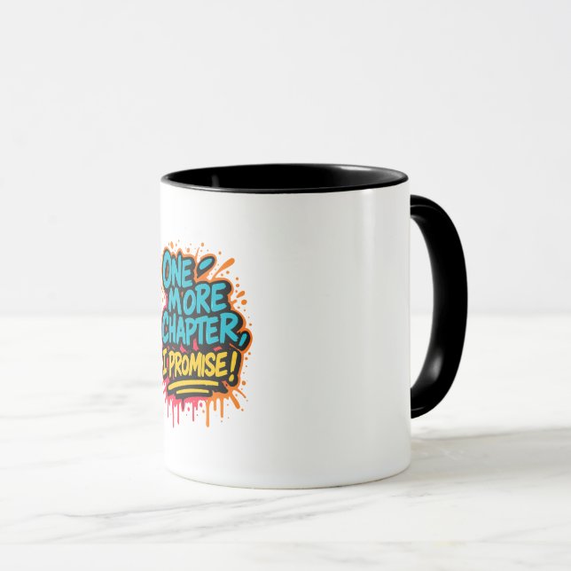 Graffiti-Stil Reading Quote Tee/Bok Älskare Gift Mugg (Framsida höger)
