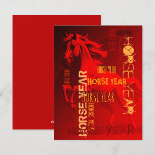 Graffiti stil Repating Horse Year 2026 VFC Julkort