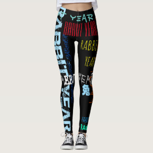 Graffiti stil Repating Rabbit Year 2023 L Leggings