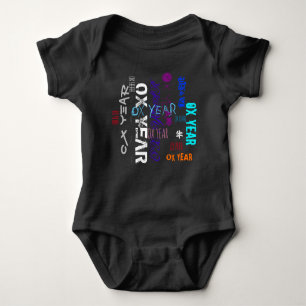 Graffiti stil Repeat Ox Year 2021 Baby B BodyS T Shirt