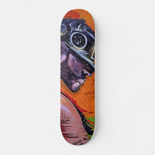 Graffiti Stil Skateboarder Guy Mini Skateboard Bräda 18,5 Cm (Framsida)