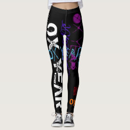 Graffiti stil Upprepande Ox Year 2021 Birthday WL Leggings