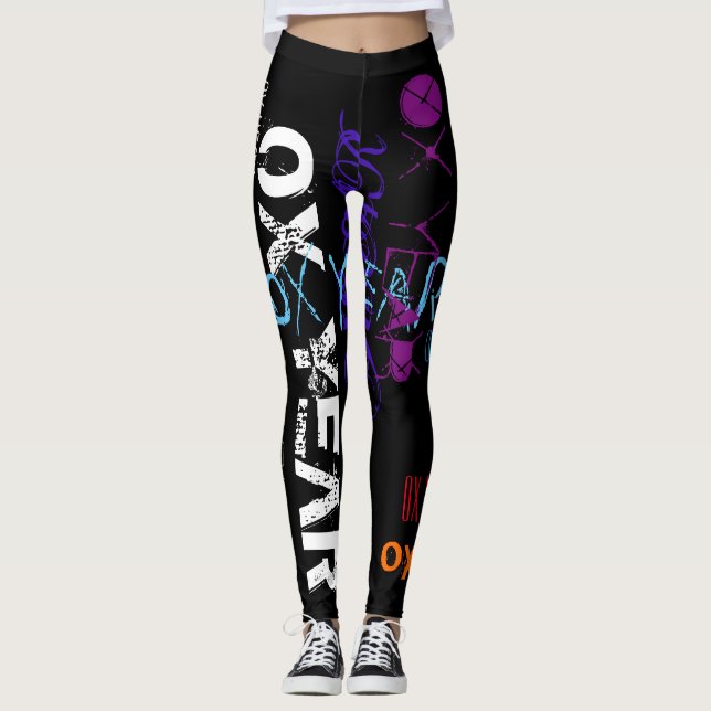 Graffiti stil Upprepande Ox Year 2021 Birthday WL Leggings (Framsida)