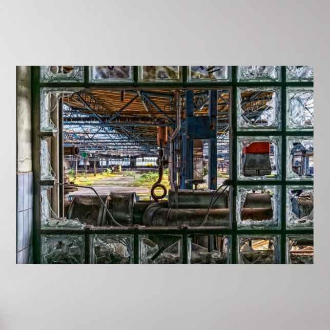 Graffiti Street Art Abandoned Factory Poster (Framsidan)