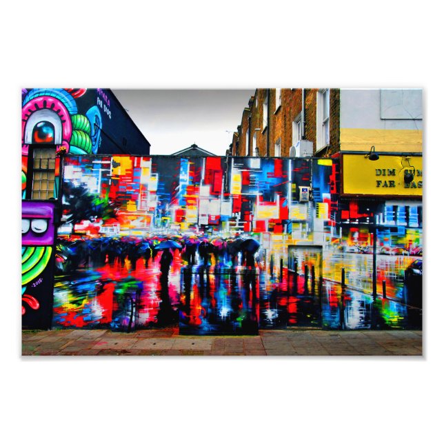 Graffiti Street Art Camden Town London Fototryck (Framsidan)