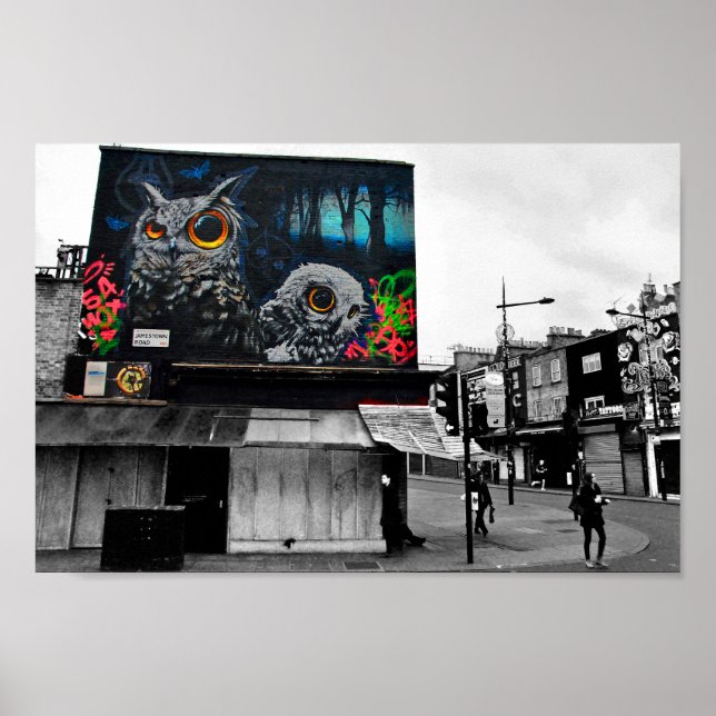 Graffiti Street Art Camden Town London Poster (Framsidan)