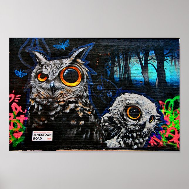 Graffiti Street Art Camden Town London Poster (Framsidan)