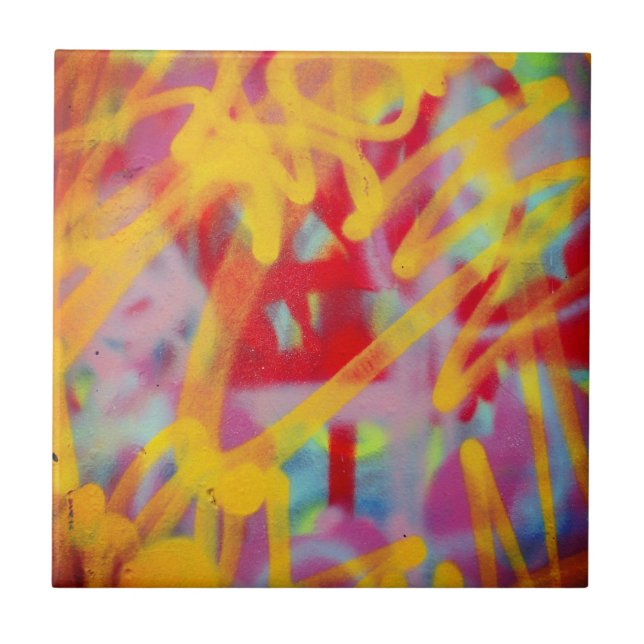 Graffiti Street Art Ceramic Tile-Gult Kakelplatta (Framsidan)