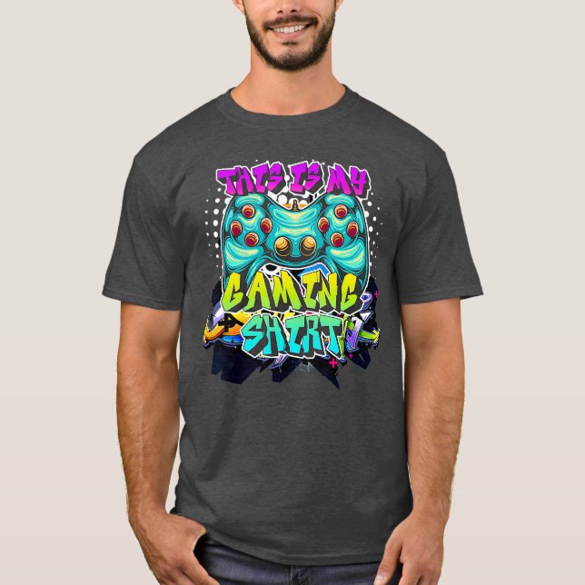 Graffiti Street Art Funny Gaming Gift Det här är m T Shirt (Framsida)