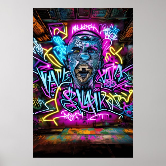 Graffiti Street Art: Gör något och motstå Coo Poster (Framsidan)