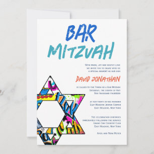 Graffiti Street Art Pub Mitzvah-inbjudan till Anpa Inbjudningar