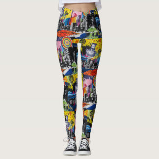 Graffiti Street Art Yoga Byxor Leggings