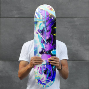 Graffiti street med Namn Mini Skateboard Bräda 18,5 Cm