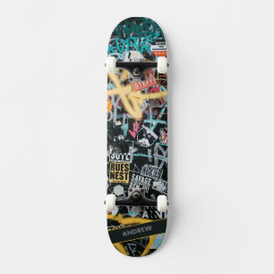 Graffiti Street Skateboard med Namn