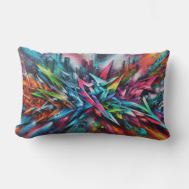 Graffiti Streetart auf Ziegelwand mit Skyline  Lumbarkudde