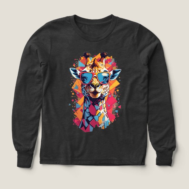 Graffiti Style Giraffe Portrait-58567 T Shirt (Design framsida)