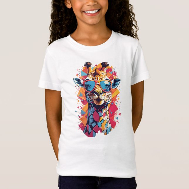 Graffiti Style Giraffe Portrait-58567 T Shirt (Framsida)